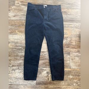2 for $20 sale: Loft charcoal/ navy blue corduroy ankle pants / some fade 32/14